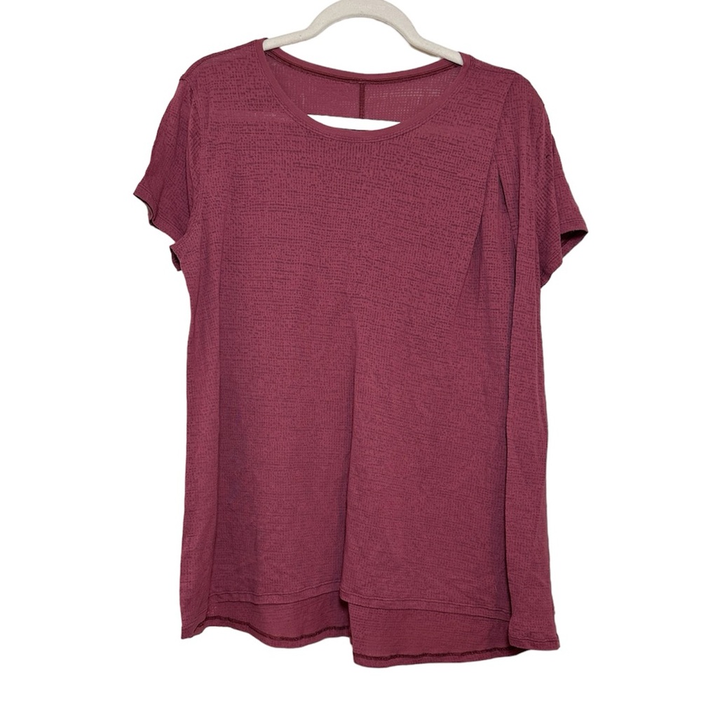Lululemon Back To Me Tee Misty Merlot Size 8